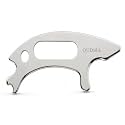 Qudisa IASTM Scraping Massage Tool with Central Cutout and Grip Hook, Stainless Steel Muscle Scraper for Deep Tissue Massage, Muscle Relaxation, Recovery and Body Therapy Thickness 5 mm
