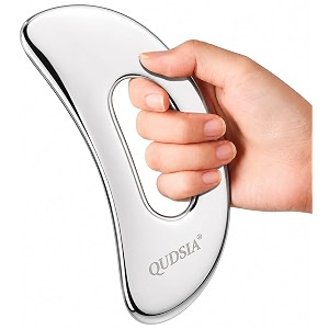 qudisa professional stainless steel iastm muscle scraping tool for myofascial release fascia massage soft tissue mobilization and body therapy 8 mm