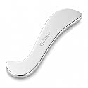 Qudisa Stainless Steel Neck IASTM Tool, Ergonomic S-Shape Gua Sha Muscle Scraper for Neck, Shoulders and Body, Deep Tissue Techniques, Fascia Care, Physiotherapy Support and Relaxation, 5 mm Thick