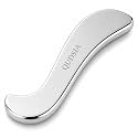 Qudisa Stainless Steel Neck Massager IASTM Tool, Ergonomic S-Shape Gua Sha Muscle Scraping Massage Tool for Neck, Shoulders and Body, Deep Tissue Massage, Fascia Massage, Physiotherapy Support and Relaxation, 6 mm Thick