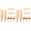 Queekay 200 Pcs Charcuterie Cones 5 Inch Cocktail Picks, Gold