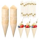 Queekay 200 Pcs Charcuterie Cones 5 Inch Cocktail Picks