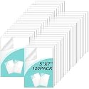 Queekay 120 Pack 5" x 7" Clear Acrylic Sheet Panel Plastic Cast Transparent Panels with Protective Paper for Arts and Craft Project Picture Frame Replacement DIY Display Painting