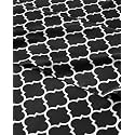 King 4 Piece Striped Sheet Set - Breathable &amp; Cooling - Black Quatrefoil