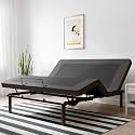 Queen Adjustable Bed Frame with Wireless Remote, Dual Motors, Height Adjustable Feet, Thick Edge