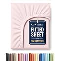 Queen Fitted Sheet - Single Fitted Sheet Only - Cooling - Lavender Pink