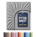Queen Fitted Sheet - Single Fitted Sheet Only - Cooling - Heathered Grey