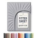 Queen Fitted Sheet - Single Fitted Sheet Only - Deep Pockets - Steel Blue