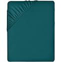 Utopia Bedding Fitted Sheet King, Teal - Deep Pocket 14 inch - Easy Care - Soft Brushed Microfibre Fabric - Shrinkage and Fade Resistant - Bottom Sheet