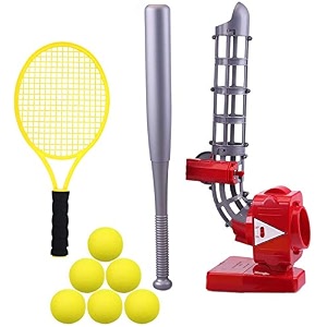 queenie store ball pitching game machines baseball tennis training learning early development active toys outdoors sports gaming for 3 to 7 year olds kids multicolor