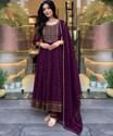 Queens Fab Printed Embroidered Anarkali Kurta Bottom