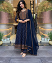 Queens Fab Printed Embroidered Anarkali Kurta Bottom