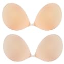queensecret Adhesive Bra, Push up Strapless Self Adhesive Bra, Invisible Silicone Bra for Backless Dress