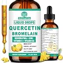 Quercetin with Bromelain, Quercetin 1000mg & Bromelain 500mg Liquid Drops