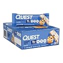 Quest Nutrition Blueberry Muffin Protein Bars, 20g Protein, 2g Sugar, 5g Net Carb, High Fiber, Gluten Free, Keto Friendly, 12 Count (Pack of 12)