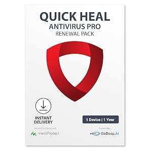 quick heal antivirus pro- renewal pack - 1 user 1 year instant delivery-existing quick heal single user av pro subscription needed