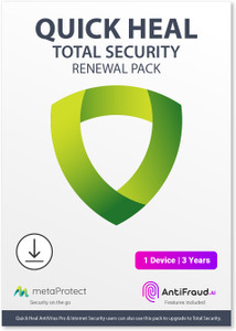 quick heal renewal 1 pc pc 3 years total security compatible with windows email delivery - no cd