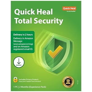 quick heal total security 1 user 2 months experience pack  email delivery in 2 hours - no cd