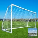 QuickPlay Q-Fold Match Soccer Goal – 30-Second Folding Design for Easy Setup | Portable Net for Backyard | Weatherproof Goal Post for Adults &amp; Kids – [Single Goal]