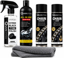 Quickshines Pro-Grade Bike Care Kit – Full Detailing Set with Polish 16363 Chain Oil