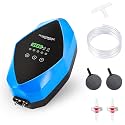 Quiet AC/DC Aquarium Air Pump for up to 600 Gals Tank, 4W/6W Portable Battery Powered Air Pump with Long 48 Hours Battery Life, 2-Outlet Oxygen Pump for Outdoor Fishing