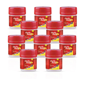 quik relif herbal balm  100 ayurvedic relief for cold headache  congestion balm 10 x 10 ml