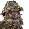 QuikCamo Men’s 3D Leafy Camo Bucket Hat with Built-in Face Mask for Turkey Hunting - Adjustable Size