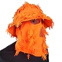 QuikCamo Men’s 3D Leafy Camo Bucket Hat with Built-in Face Mask for Turkey Hunting - Adjustable Size