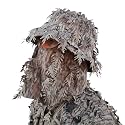 QuikCamo Men’s 3D Leafy Camo Bucket Hat with Built-in Face Mask for Turkey Hunting - Adjustable Size