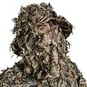 QuikCamo Men’s 3D Leafy Camo Bucket Hat with Built-in Face Mask for Turkey Hunting - Adjustable Size