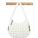 Quilted Puffer Tote Bag Puffy Crossbody Shoulder Bag with Zipper, Nylon Hobo Handbag Travel Carryall Bags for Women Girls