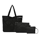 Quilted Tote Bag Set for Women Puffer