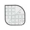 Quilting Ruler,Quilting Templates,Sewing Quilt Rulers,Acrylic Curved Corner Cutter,Precision Fabric Cutting Patchwork Tool for Quilting Sewing Craft DIY Projects,Black 6"x6"