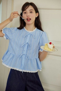 QUINTESSENTIALS Casual Printed Women Light Blue Top