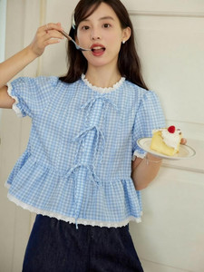 QUINTESSENTIALS Casual Printed Women Light Blue Top