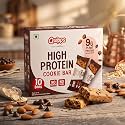 Quipps High Protein Cookie Bar Almond Choco Chips | 9g Plant Protein | Almond Butter &amp; Dark Chocolate Chips | Multigrain Healthy Snack Bar | Fitness &amp; Gym Snack | Breakfast On-the-Go | No Maida | No Palm Oil | No Arti
