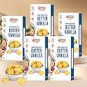 Quipps Short Bread Bites Butter Vanilla Cookies | Made with Real Butter &amp; Natural Vanilla | Whole Wheat Atta | No Maida | No Palm Oil | No Artificial Preservatives | Eggless Shortbread Cookies | Tea-Time Biscuits | Pack o
