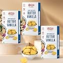 Quipps Short Bread Bites Butter Vanilla Cookies | Made with Real Butter &amp; Natural Vanilla | Whole Wheat Atta | No Maida | No Palm Oil | No Artificial Preservatives | Eggless Shortbread Cookies | Tea-Time Biscuits | Pack o