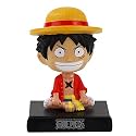 Monkey D Luffy One Piece Phone Holder Car Decoration Bobblehead Action Figure