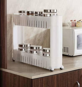 QUISTAL 2 Layer Storage Organizer Multipurpose Slim