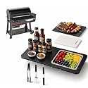 QuliMetal Folding Front Shelf for Weber Searwood XL 600/Smoque XL