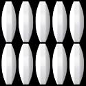 Qunclay 10 Pack Magnetic Stir Bar Rod Lab Stirrer 10mm/1.18'', White
