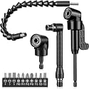 Qunclay 14 Pcs Flexible Drill Bit Extension Set, 1/4 Inch Right Angle
