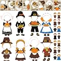 Qunclay 48 Pack Thanksgiving Picture Frame Craft Kits, Paper DIY Ornaments