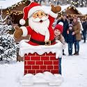 Qunclay 5 ft Christmas Santa Cardboard Cutout Life Size Santa Claus