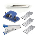 QURTASIA Set of Stapler, Stapler Pin, Paper Punching, Handy Cutter  Office Set