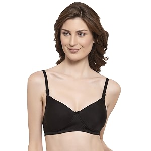 Quttos Womens Padded Non-Wired T-shirt Bra
