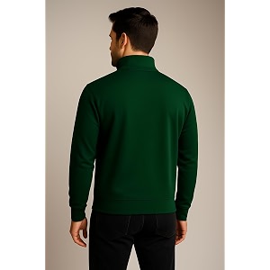 Half Zipper Solid Sweatshirt for Men