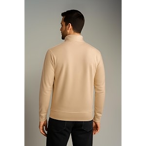 Half Zipper Solid Sweatshirt for Men