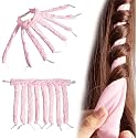 Octopus Curler Heatless Headband, Heatless Hair Curler with Octopus Satin Design Headband, No Heat Curlers Hair Rollers Tools For Women Long Hair Styling Sleeping (PINK CURLY)
